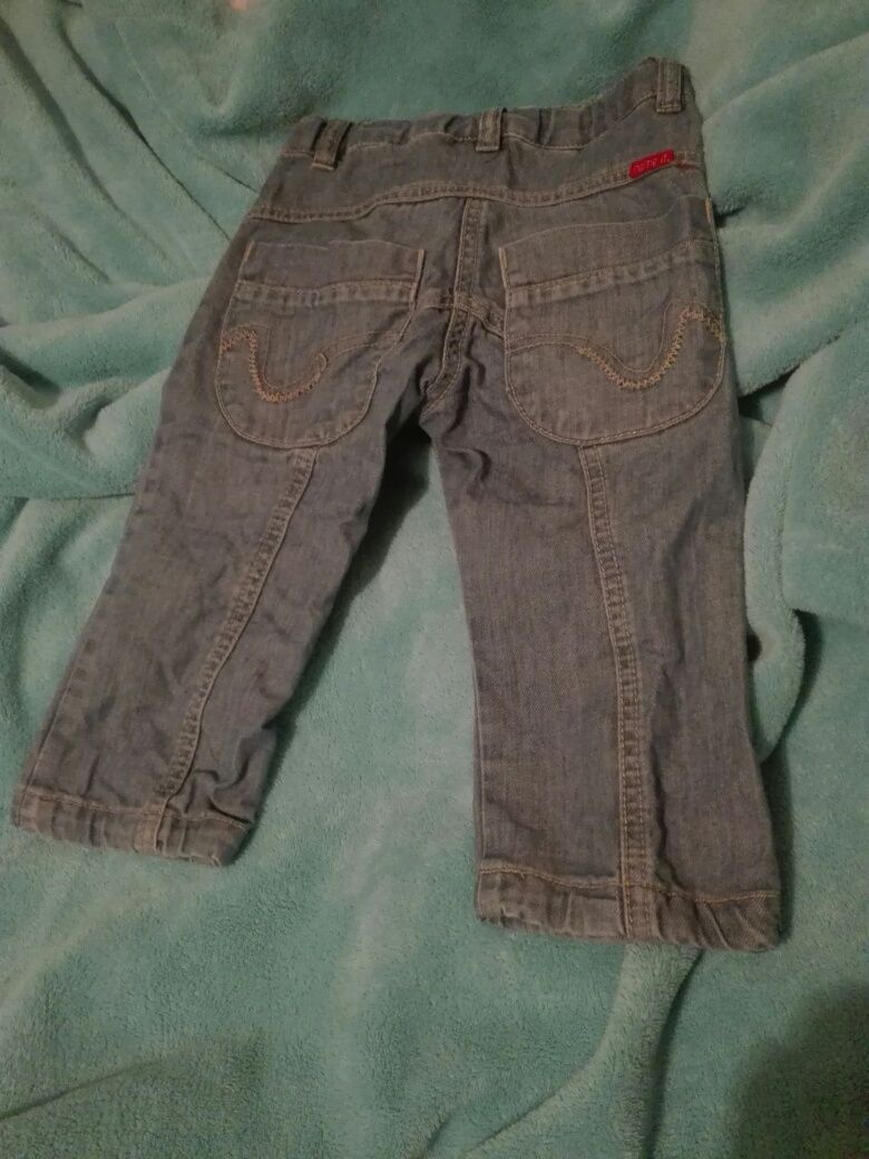 Spodnie jeansy, dżinsy, niebieskie r. 86