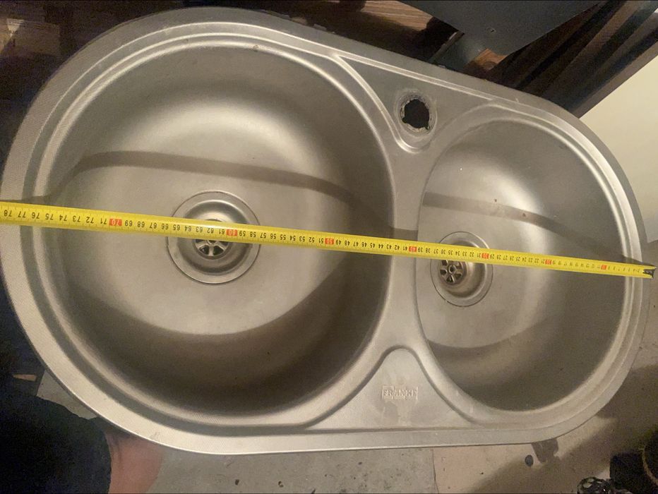 Zlew kuchenny okrągły 2-komorowy FRANKE wpuszczany