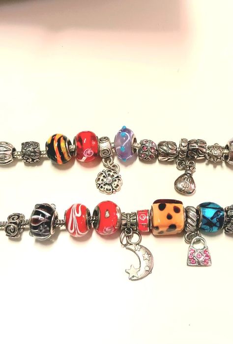 Contas muranos pendentes clips pandora