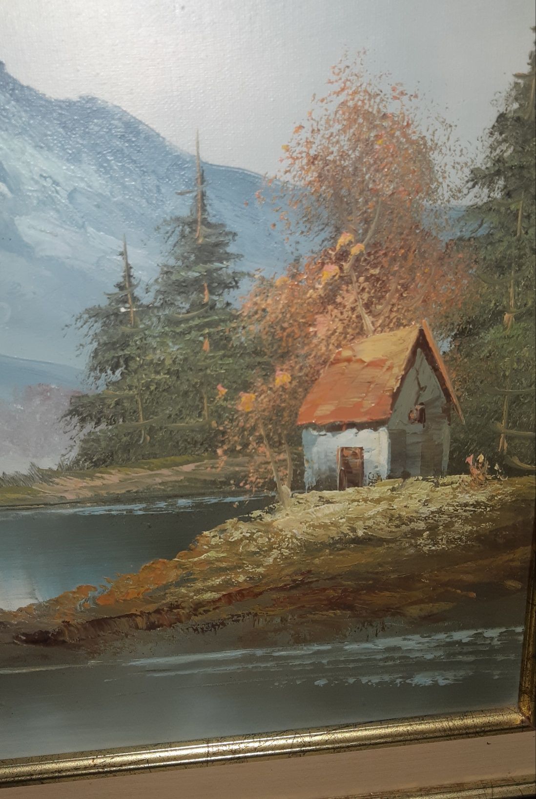 Quadro grande tela pintura paisagem