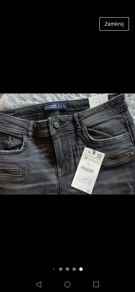 Zara spodnie jeans