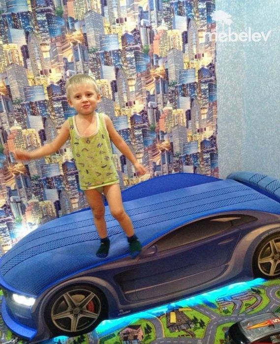 Дитяче ліжко кровать у вигляді машинки. Доставка безкоштовна
