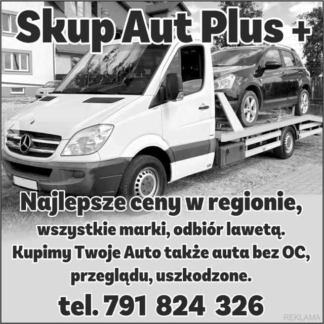 Skup Aut Plus +  Ostrołęka, Łomża, Zambrów i dalsze okolice