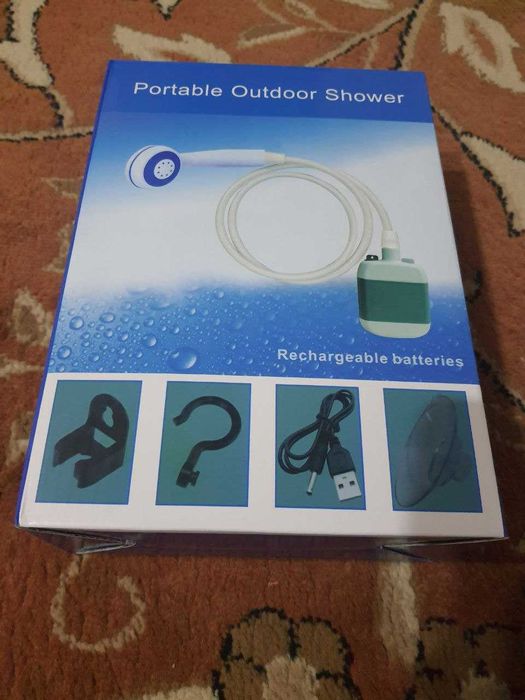 Душ портативний, помпа на акумуляторі USB  shower, 204