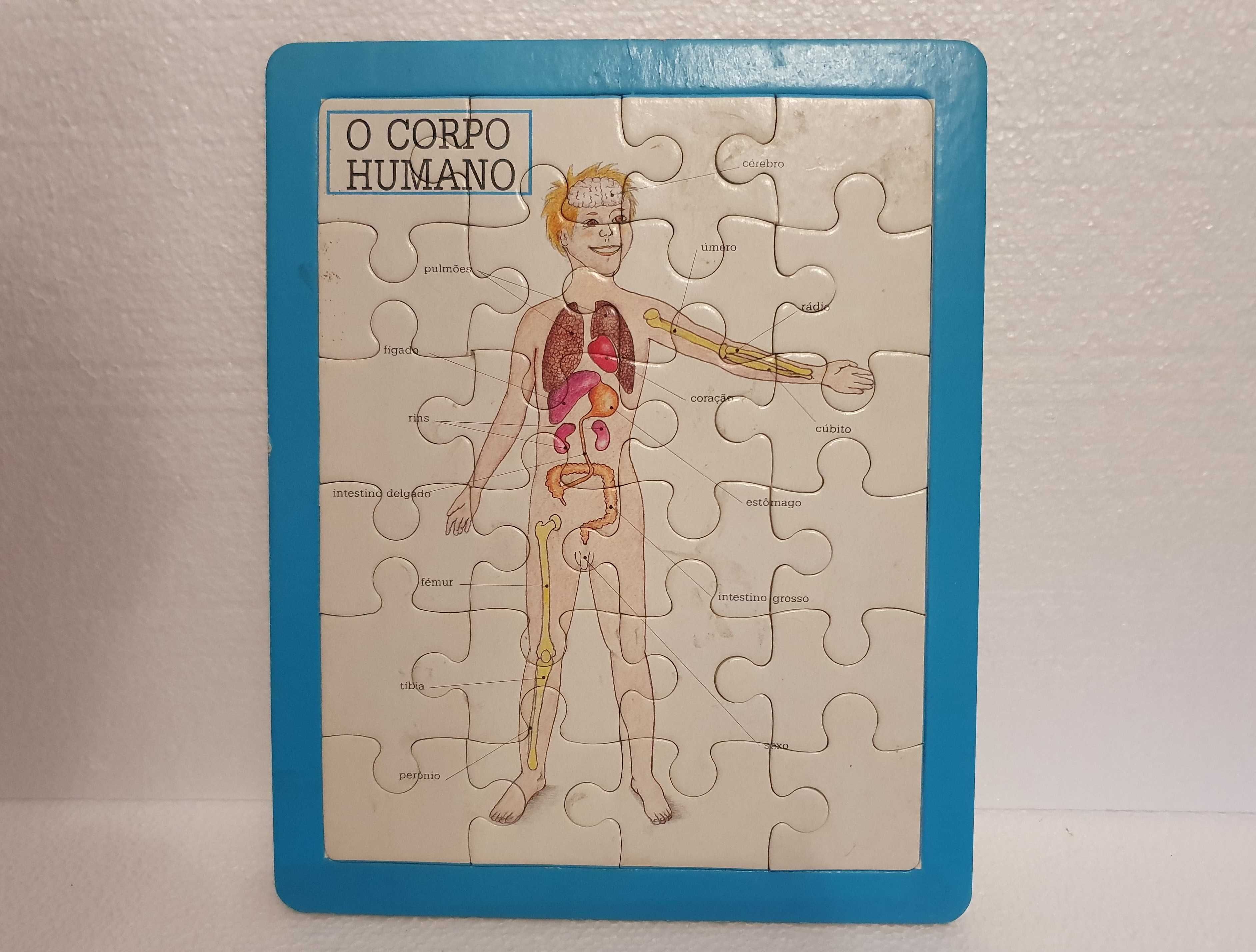 PUZZLE vintage, com 24 peças - O CORPO HUMANO