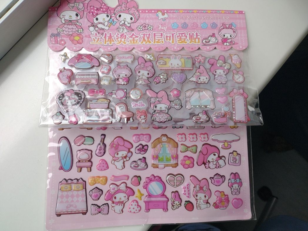 Naklejki wlepki 3d My Melody Hello Kitty kawaii