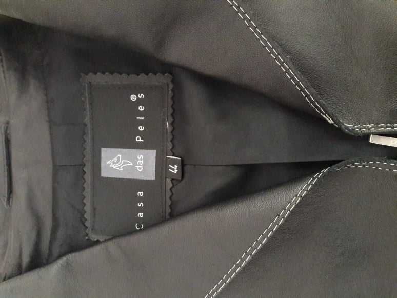 Blusão em pele, tam.44, da Casa das Peles, NOVO.Negociável