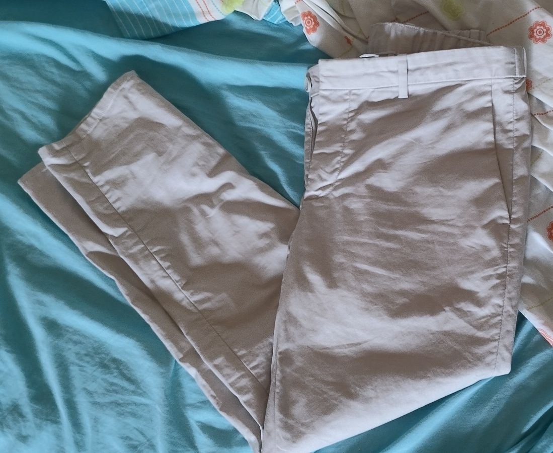 Calça chino Mango n40 bege