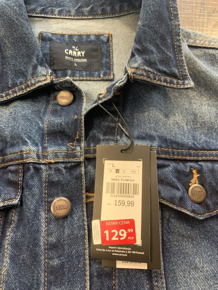NOWA kurtka jeansowa męska r. L Carry