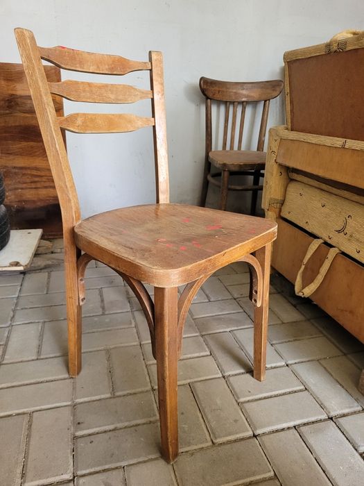 Drewniane krzesła vintage / retro PRL – idealne do renowacji