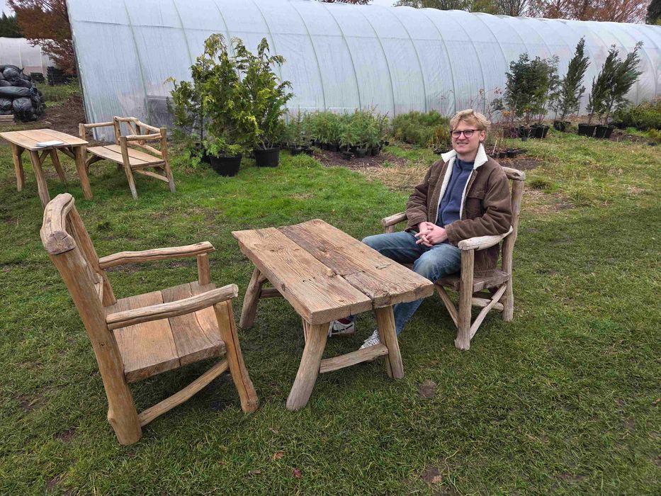 Komplet mebli ogrodowych ręcznie robionych