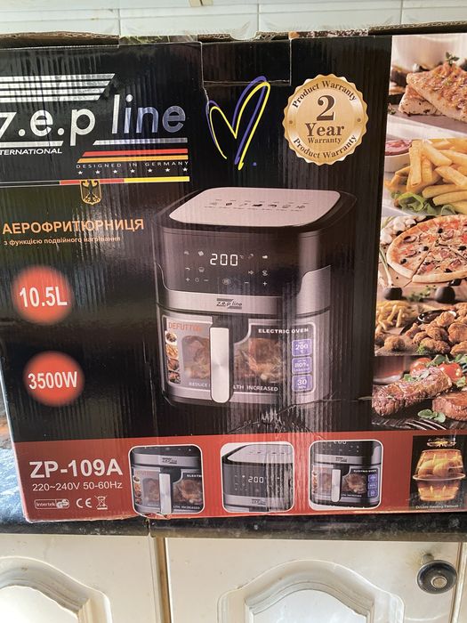 Аэрогриль (аэрофритюрница)-Zepline ZP-109А, 10,5 л, 3500 Вт, 2 ТЕНИ