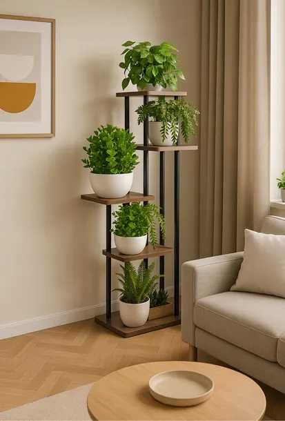 PREMIUM Kwietnik Regał Stojak Na kwiaty Solidny Porządny Drewno