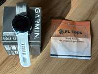 Garmin Fenix 7X Sapphire Solar + mapa PL Topo, GWARANCJA do sierpnia.
