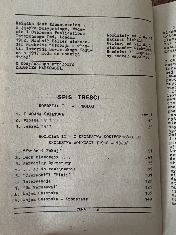 M. Heller A. Niekricz Historia ZSRR. Rządy utopii. Cz. 1,2,3.
