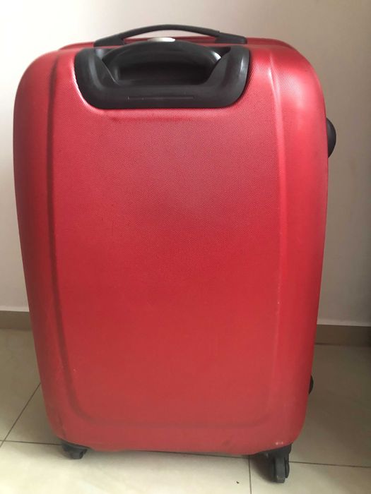 Duża walizka PUCCINI podróżna twarda ABS czerwona na zamek 4 koła