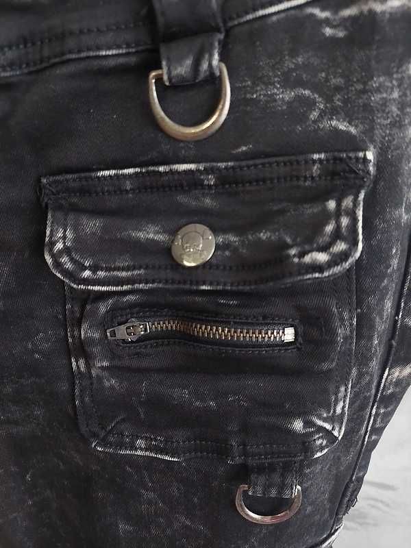 Lucyfire super spodnie Punk ,Gothic roz L