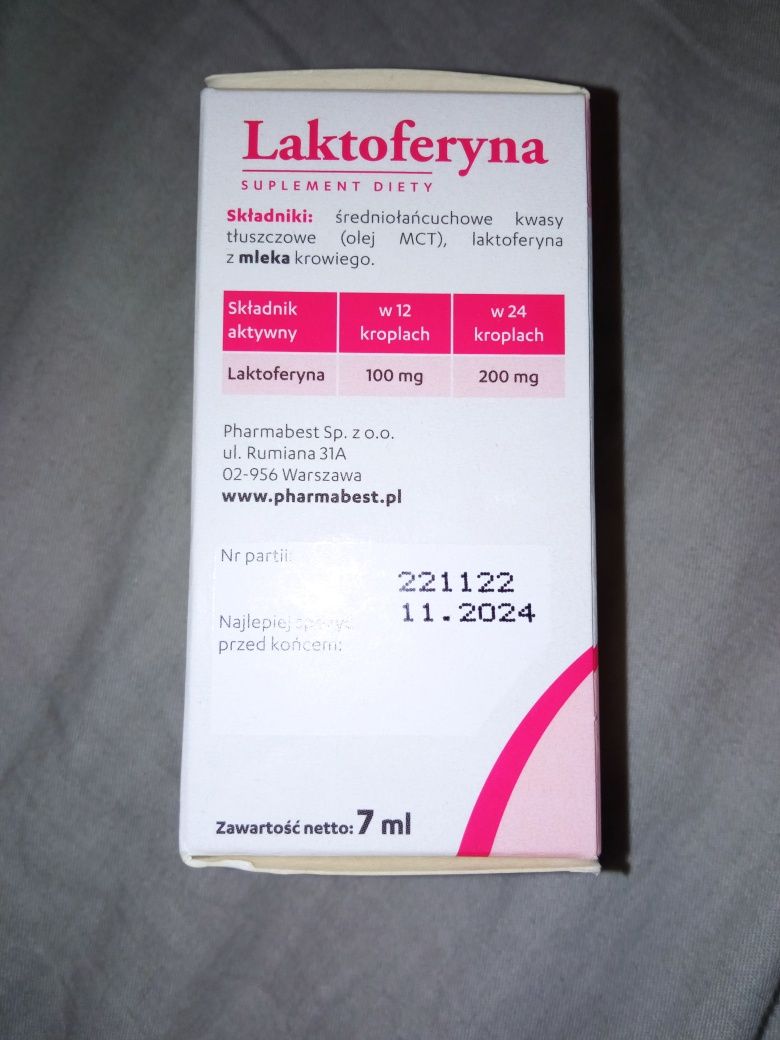 Laktoferyna krople 7ml odporność