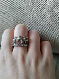 Duży pierścionek korona pierścionek w kształcie korony crown ring