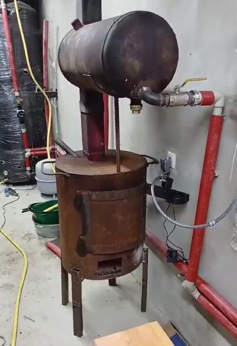 Пальник на відпрацьованому маслі, Горелка на отработке, буржуйка печь
