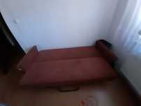 Kanapa sofa łóżko kolor bordo czerwony