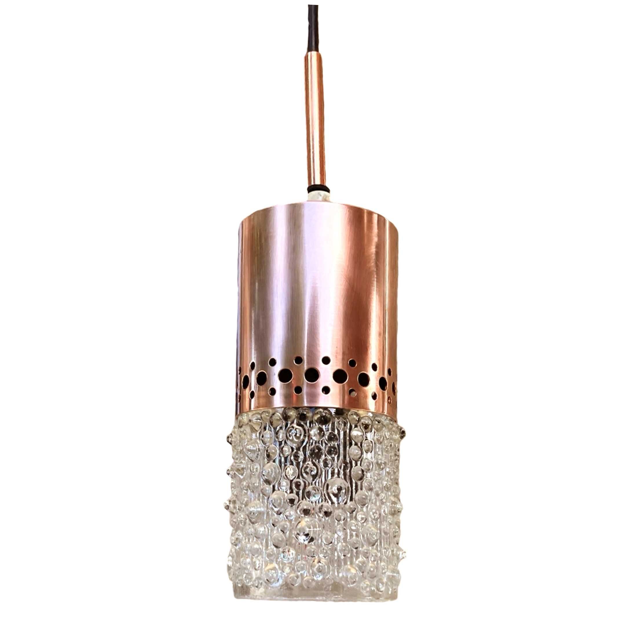 Lampa wisząca proj. F. Perceny, VEB Narva Leuchten, Niemcy, lata 70.