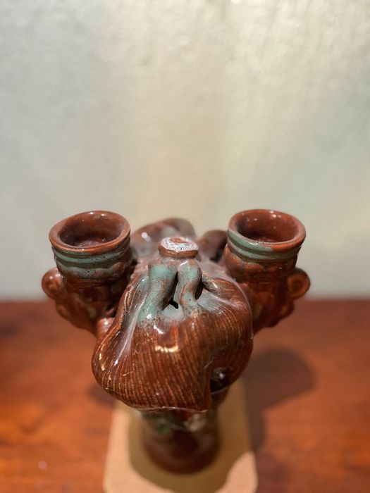 Підсвічник на 2 свічки Опішня техніка майоліка