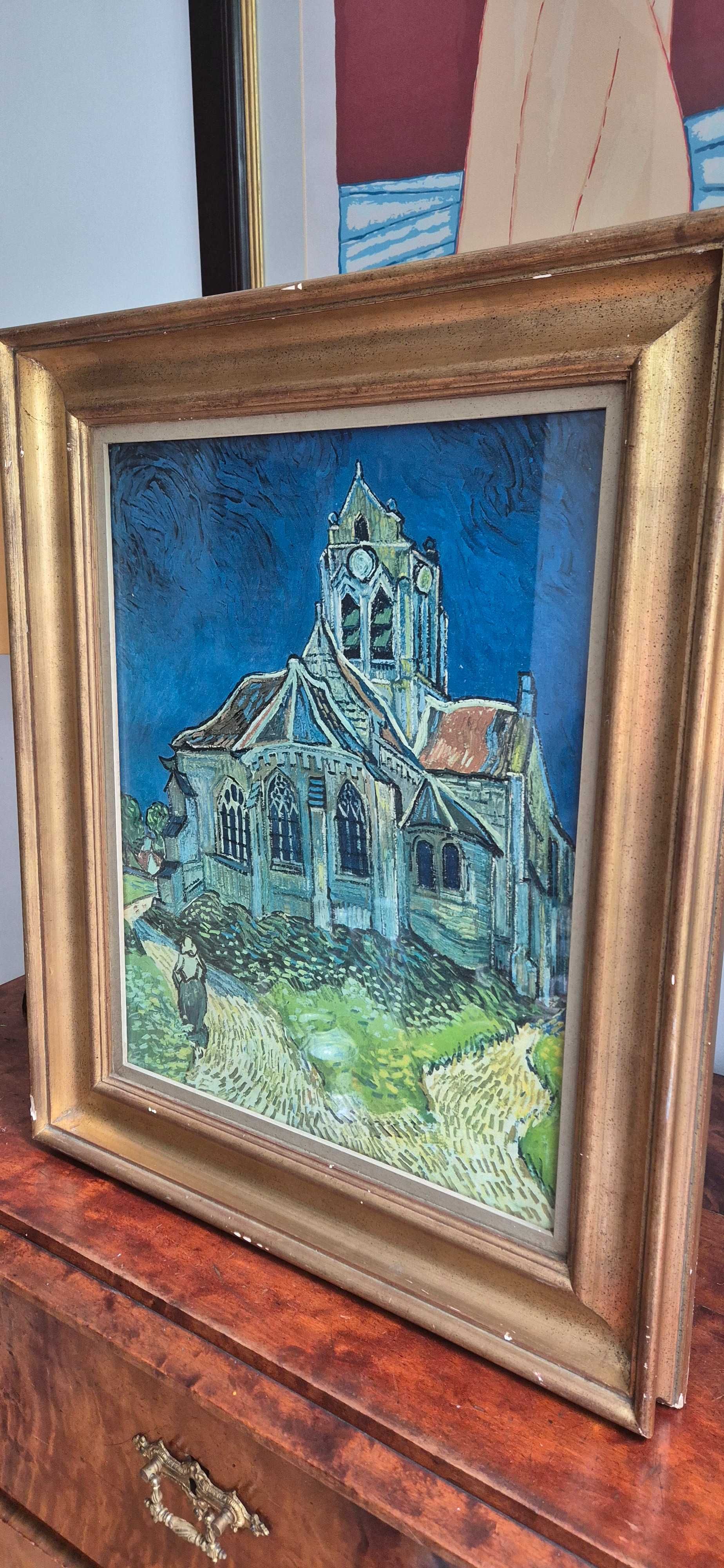 reprodukcja obrazu "Kościół w Auvers” Vincenta van Gogha dekor glamour