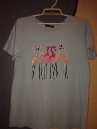 Продам футболку с фламинго и камушками М размер женская