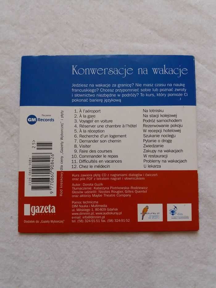 CD Konwersacje na Wakacje Francuski dla początkujących średnio zaaw