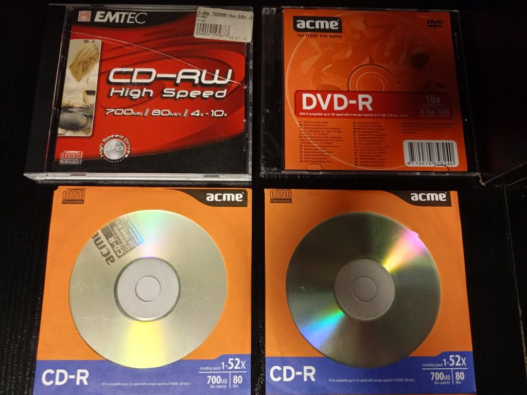 Нові диски CD-R, CD-RW, DVD-R