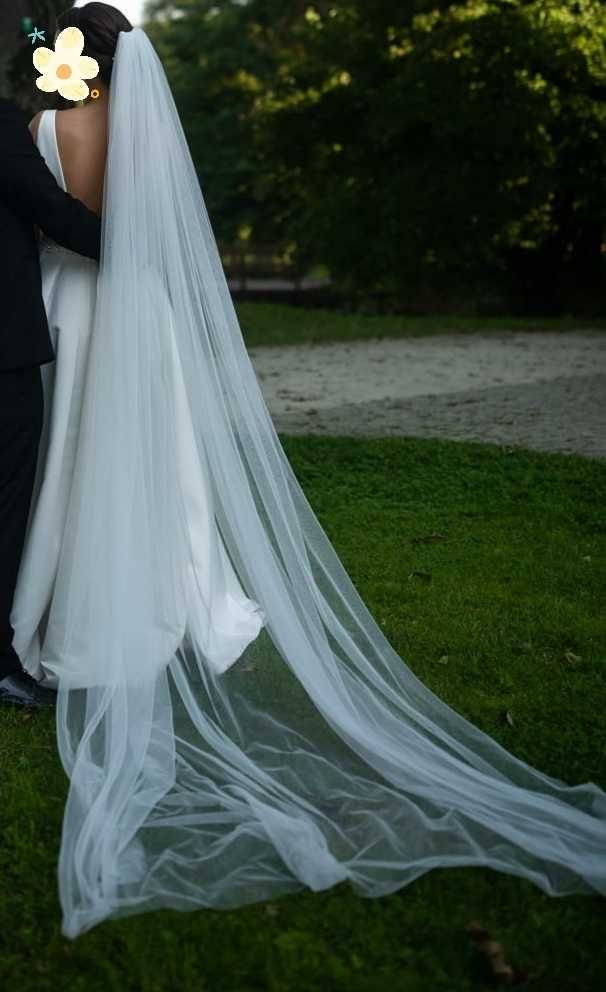 Dorset Herm's Bridal klasyczna jedwabna suknia ślubna z mikado 38 40