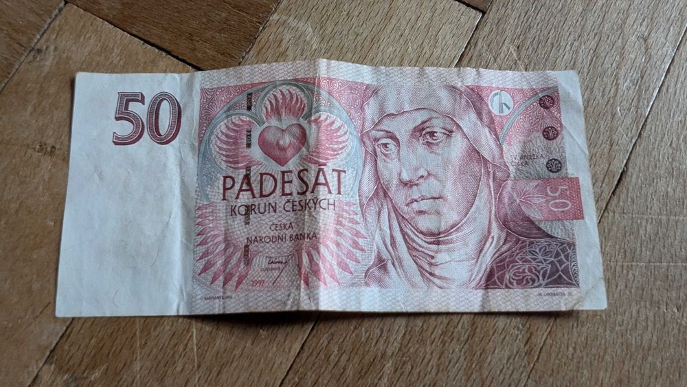 Banknot korona czeska 50kc 1997 seria D / C