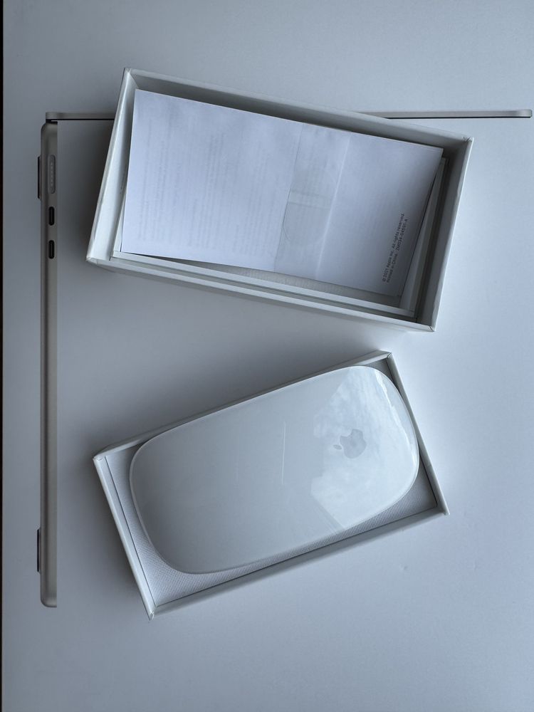 apple magic mouse mk2e3zm/a model a1657 оригінал з кабелем і коробкою