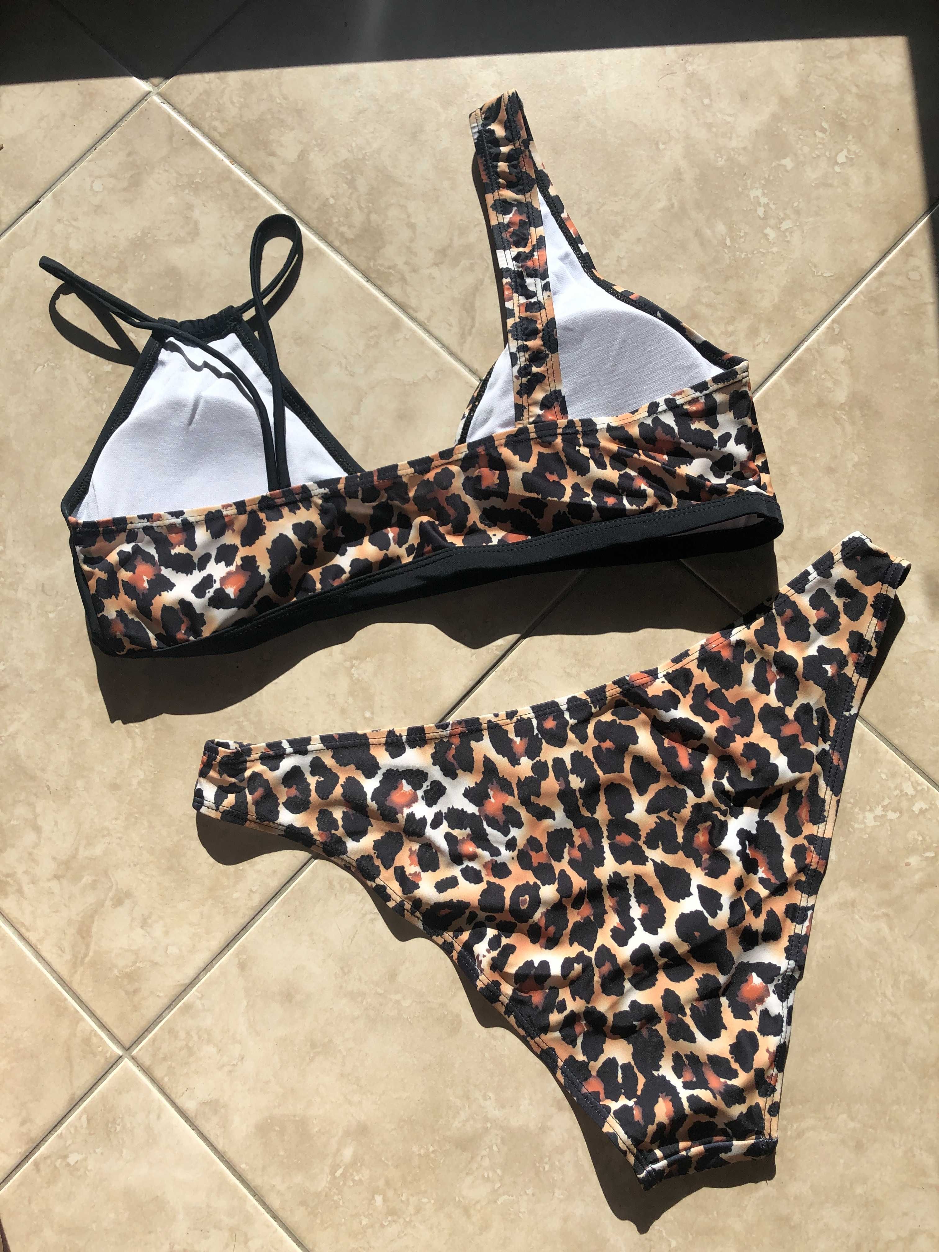 Conjunto de biquini leopardo