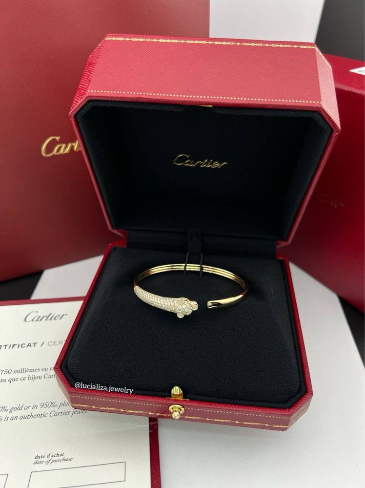 Браслет в стиле Cartier  Panthere   золото