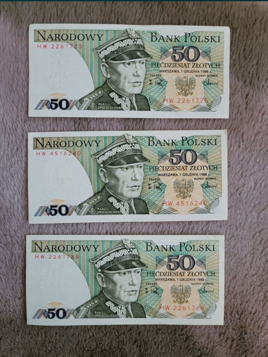 Banknoty z PRL nominał 50zl