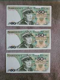 Banknoty z PRL nominał 50zl