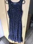 H&M Sukienka tiulowa falbany gwiazdy gwiazdki kosmos astral XS/S 164cm