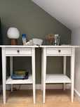 2 stoliki nocne hemnes ikea biale