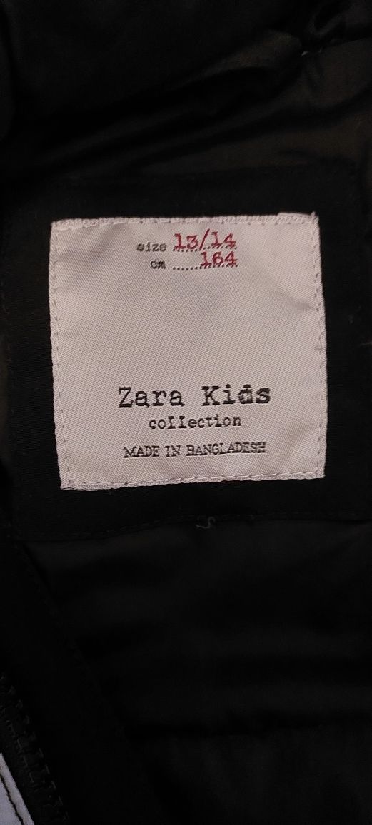 Kurtka zimowa czarna Zara 164