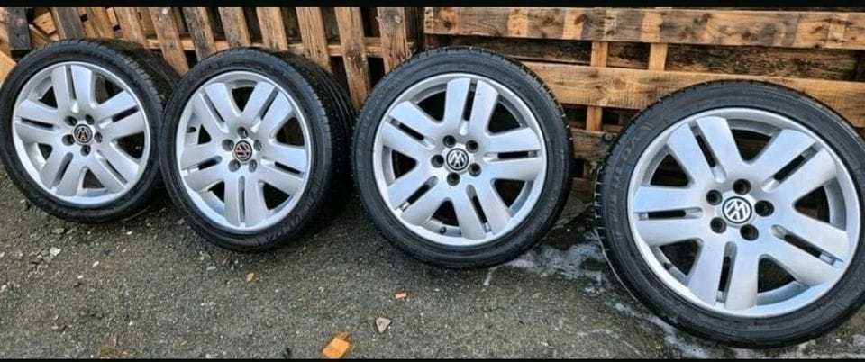 Alufelgi Felgi 16 5x100 ORYGINAL VW Ładne 6.5Jx16 ET 43 + Opony Letnie