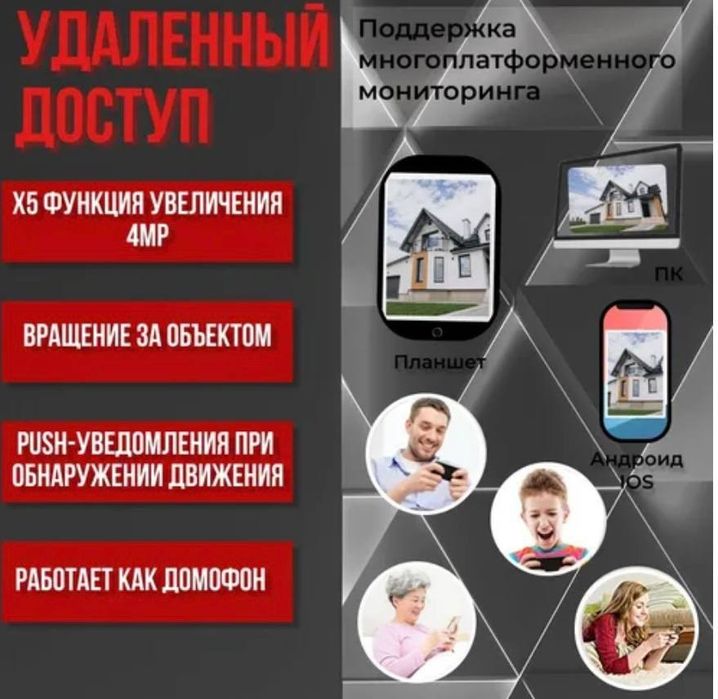 Камера відеоспостереження видеонаблюдение Wi-Fi IP PTZ уличная iCsee