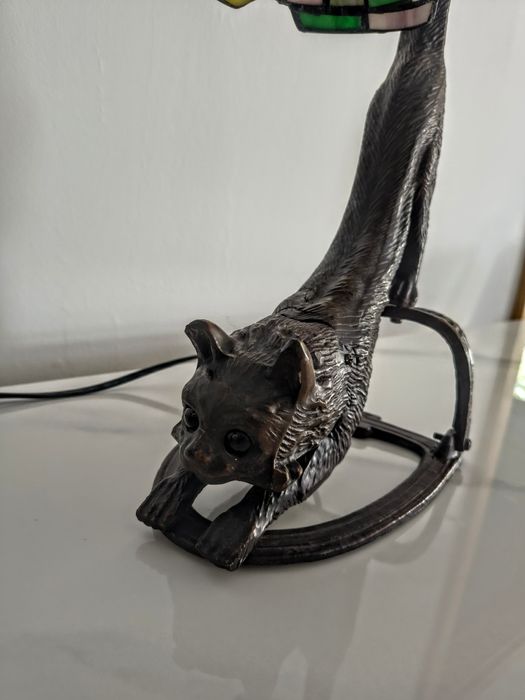 Tiffany lampy witrażowe stołowe / nocne / biurowe "koty" Art deco