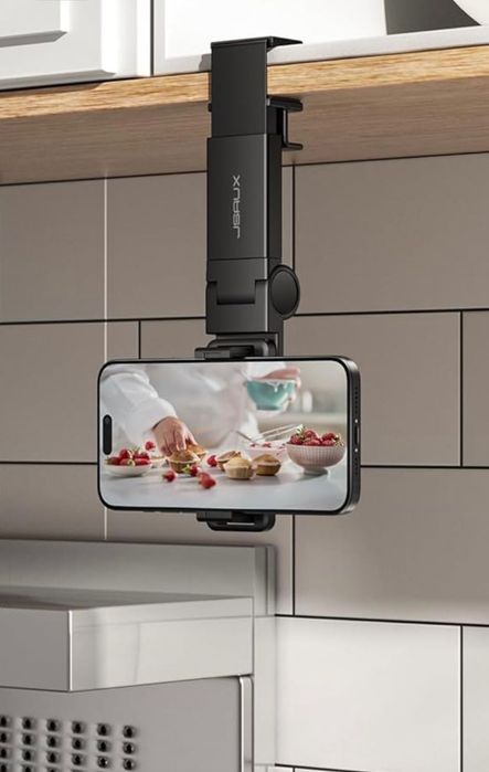 Suporte para Telemóvel – Rotação 360°, Compacto e Ajustável