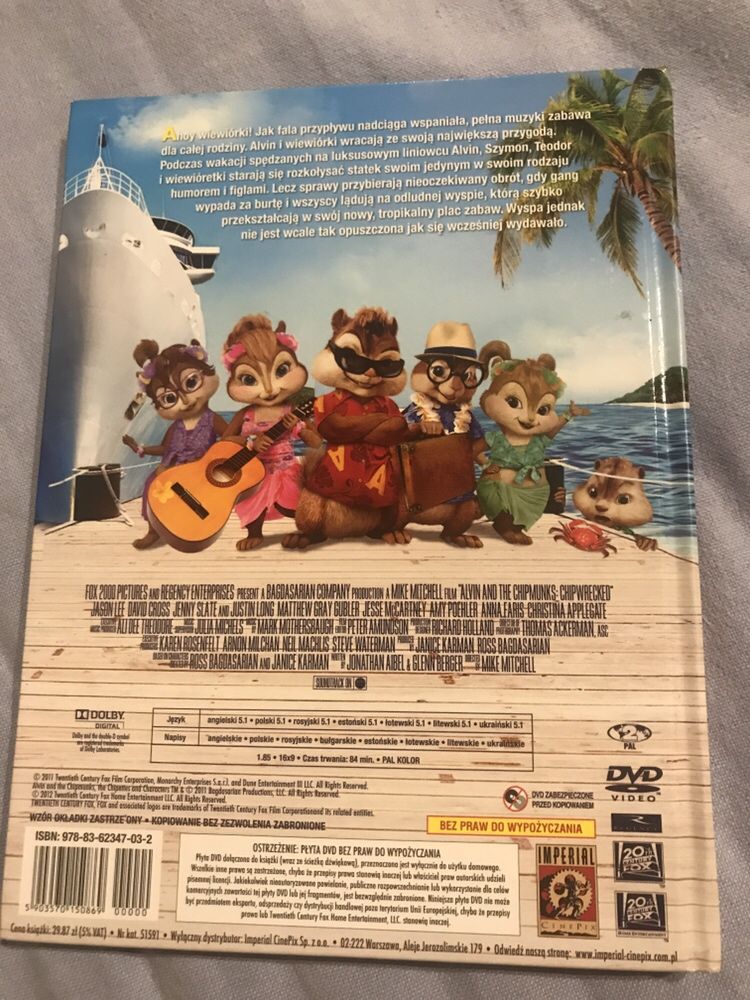 Alvin i wiewiórki 3 film na DVD