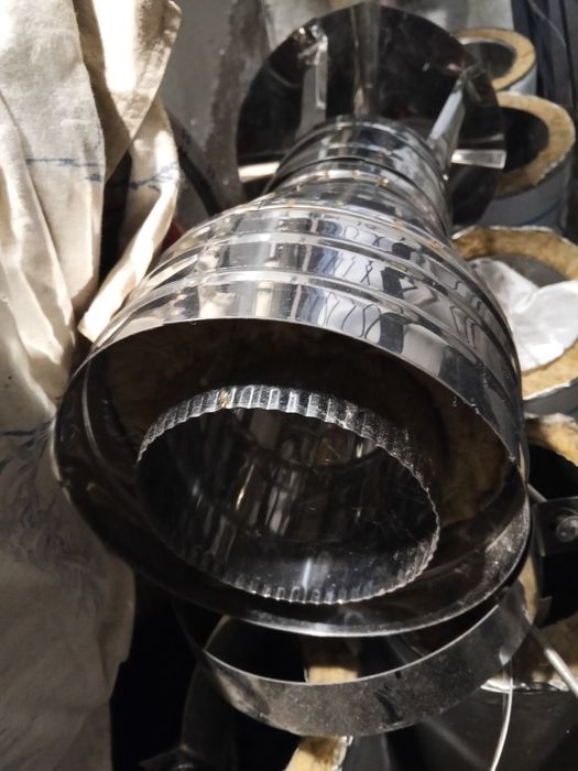 Продам дымоходную труба нерж120/170 пять метров авеющая 120