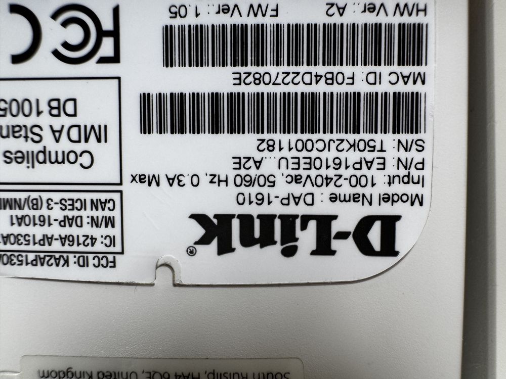 Dlink Dap-1610 wzmaczniacz sieci 2.4 5ghz punk dostępowy hotspot. Dwu
