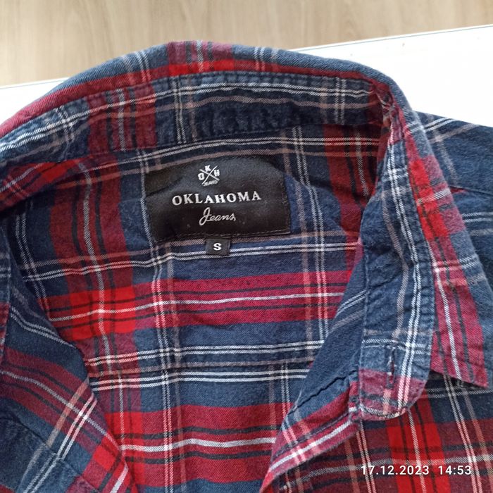 Koszula casuslowa w kratę Oklahoma Jeans rozmiar S