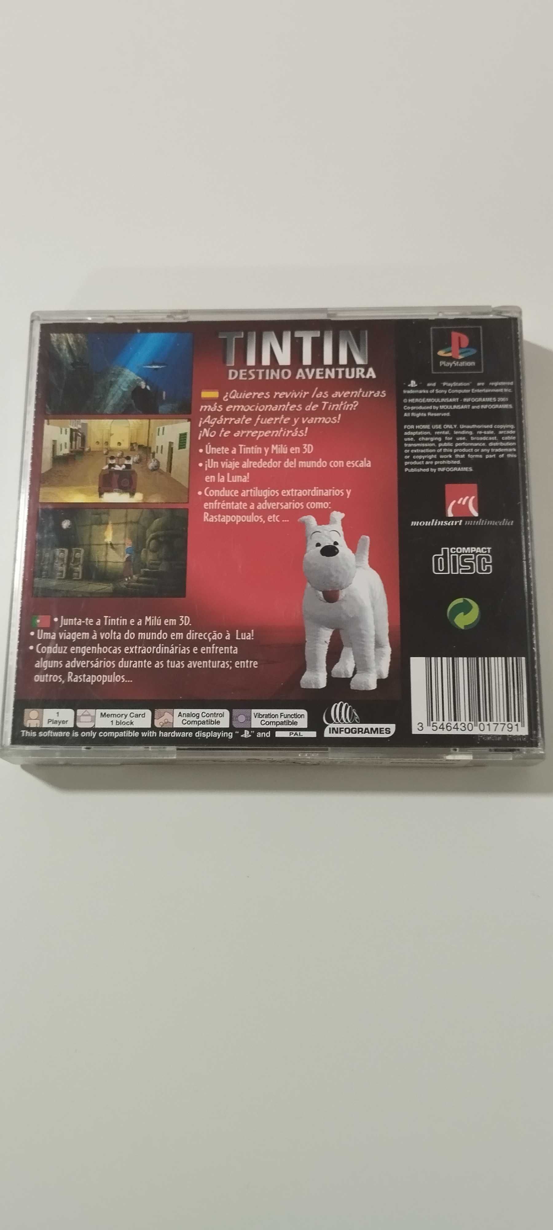 Jogo Playstation 1 - Tintin Destination Adventure / Destino Aventura